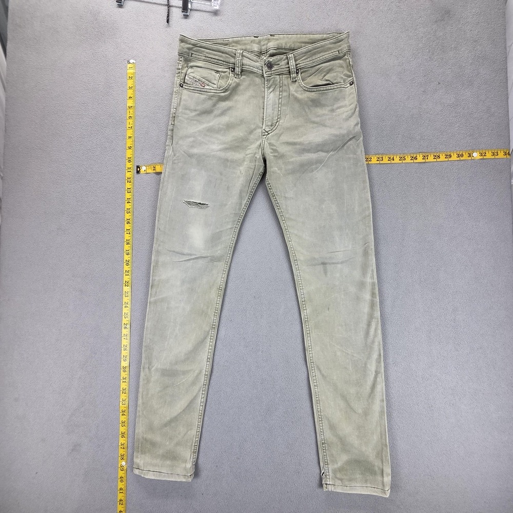 Diesel Jeans Mens 30x32 Green 1979 Sleenker Slim Skinny Stretch Zip Fly 0ENAK